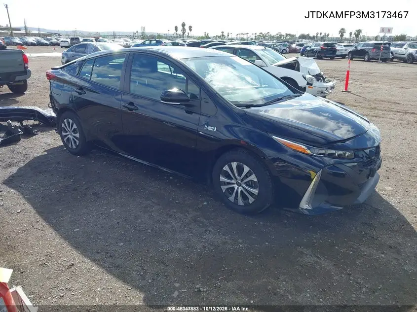 TOYOTA PRIUS 2021, VIN JTDKAMFP3M3173467