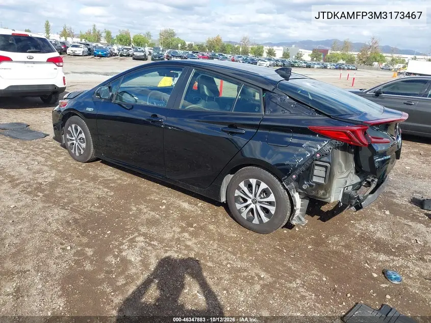 2021 TOYOTA PRIUS VIN JTDKAMFP3M3173467 — фото 3