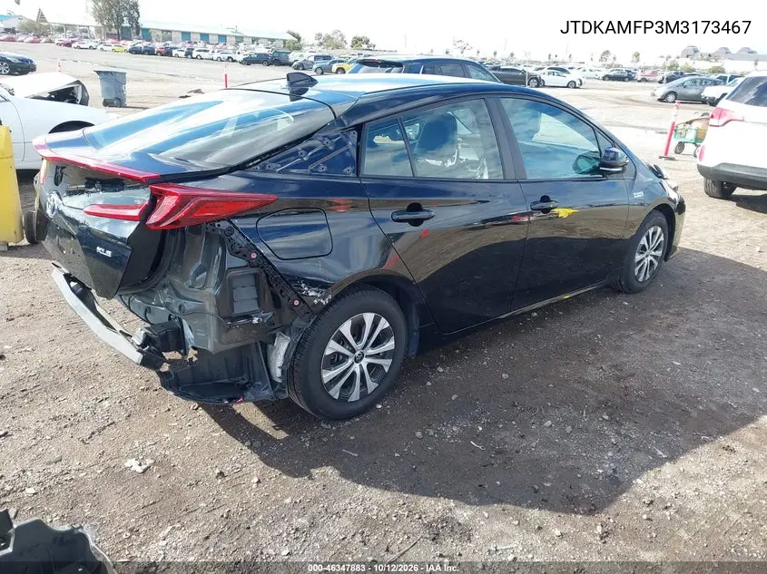2021 TOYOTA PRIUS VIN JTDKAMFP3M3173467 — фото 4
