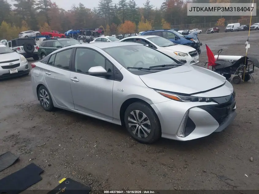 TOYOTA PRIUS 2021, VIN JTDKAMFP3M3184047