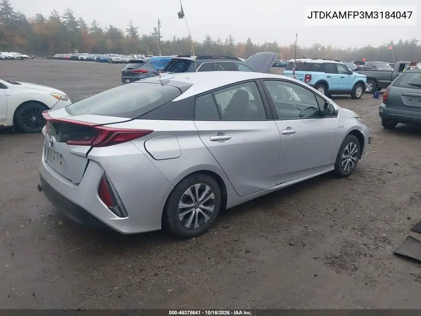 2021 TOYOTA PRIUS VIN JTDKAMFP3M3184047 — фото 4