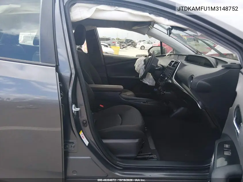 2021 TOYOTA PRIUS VIN JTDKAMFU1M3148752 — фото 5