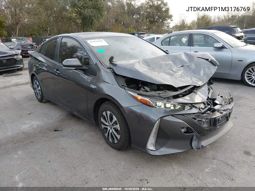 TOYOTA PRIUS 2021, VIN JTDKAMFP1M3176769