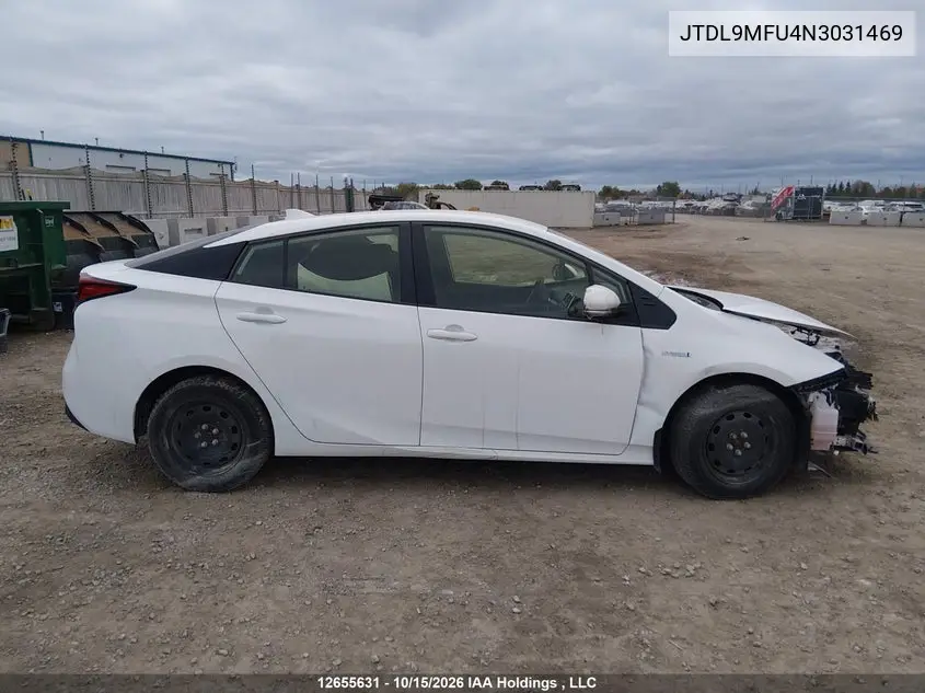 2022 TOYOTA PRIUS VIN JTDL9MFU4N3031469 — фото 14