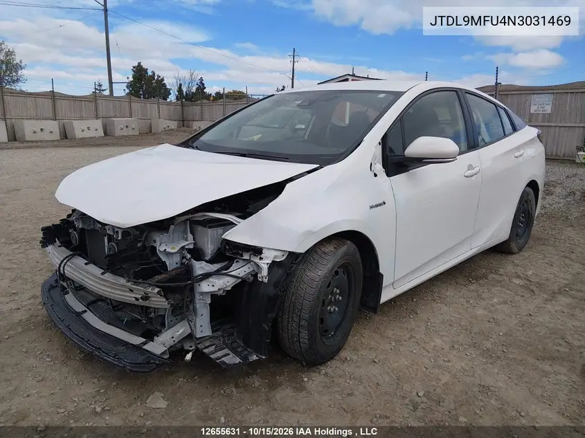 2022 TOYOTA PRIUS VIN JTDL9MFU4N3031469 — фото 6
