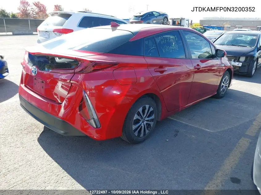 2022 TOYOTA PRIUS VIN JTDKAMFP0N3200352 — фото 4