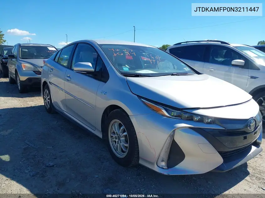 TOYOTA PRIUS 2022, VIN JTDKAMFP0N3211447