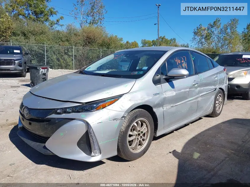 2022 TOYOTA PRIUS VIN JTDKAMFP0N3211447 — фото 2