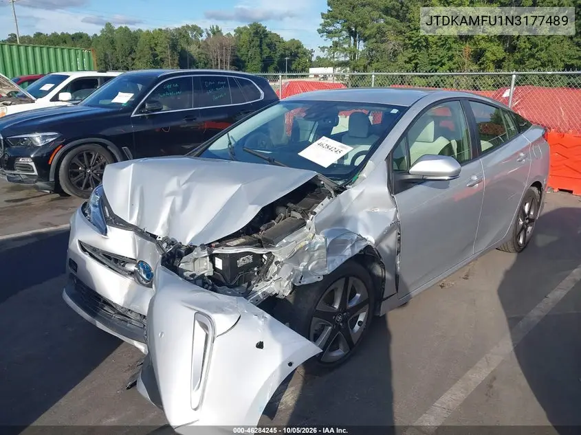 2022 TOYOTA PRIUS VIN JTDKAMFU1N3177489 — фото 2