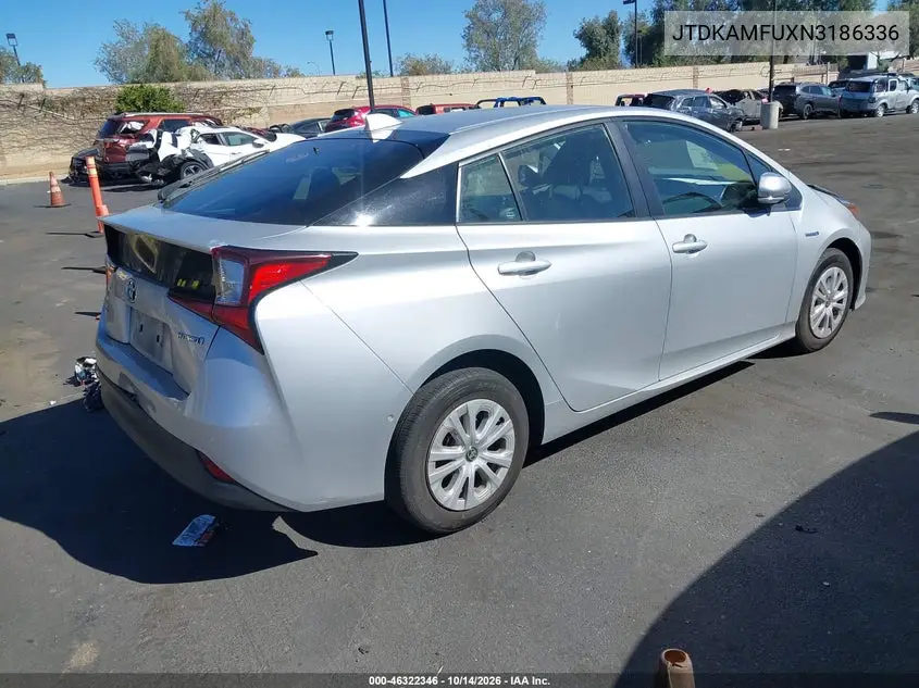 2022 TOYOTA PRIUS VIN JTDKAMFUXN3186336 — фото 4