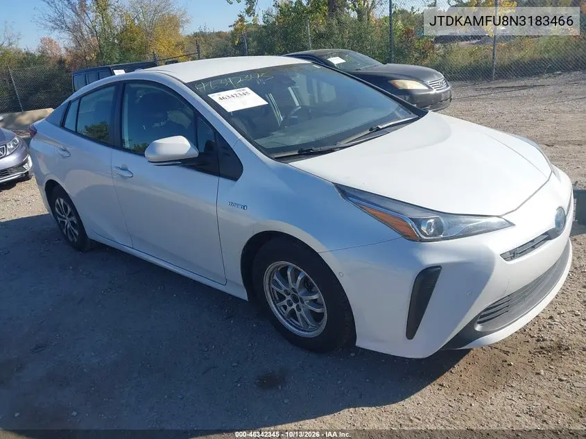 TOYOTA PRIUS 2022, VIN JTDKAMFU8N3183466
