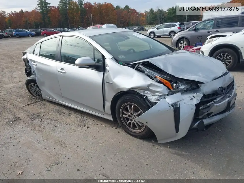 TOYOTA PRIUS 2022, VIN JTDKAMFU6N3177875