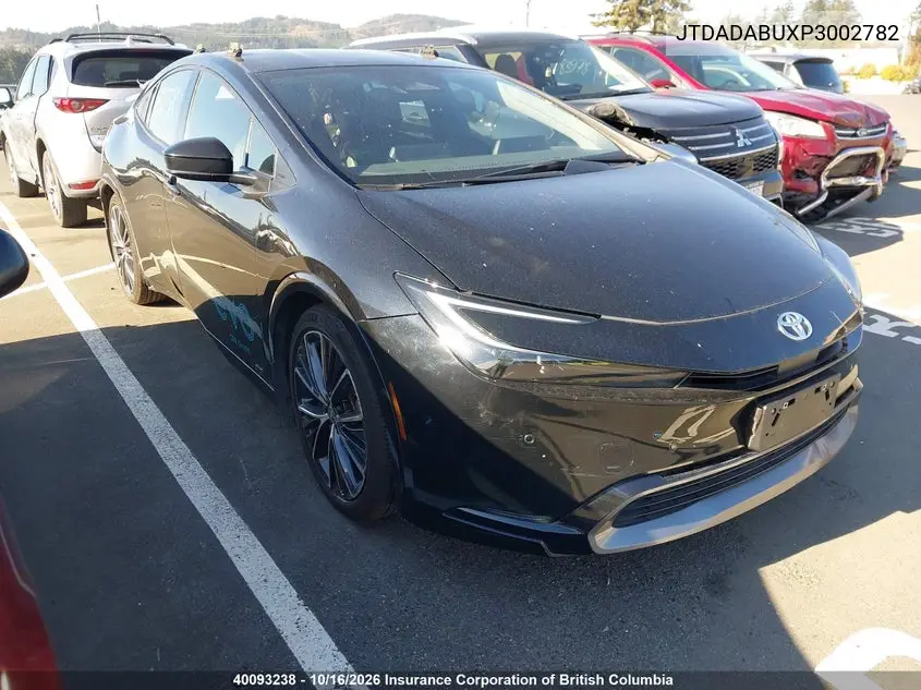 TOYOTA PRIUS 2023, VIN JTDADABUXP3002782