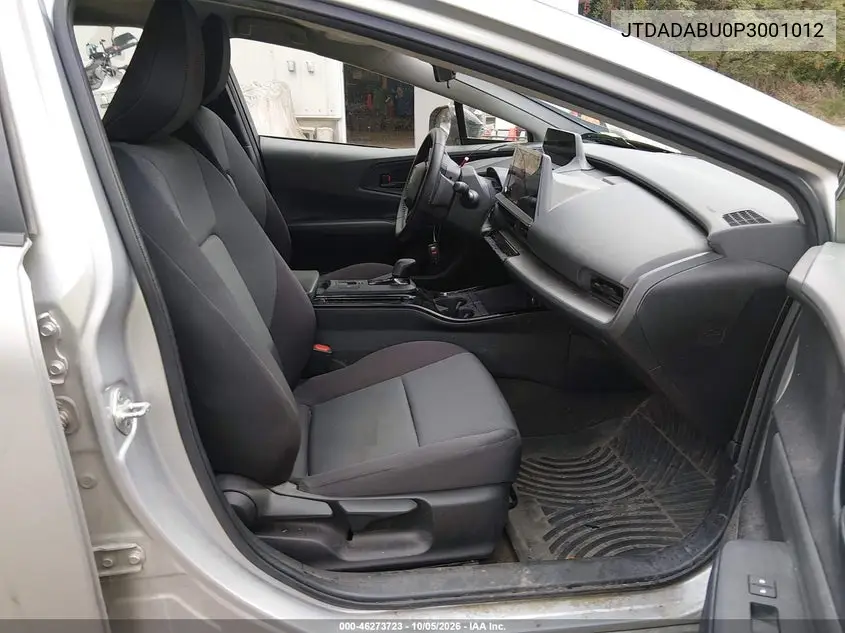 2023 TOYOTA PRIUS VIN JTDADABU0P3001012 — фото 5
