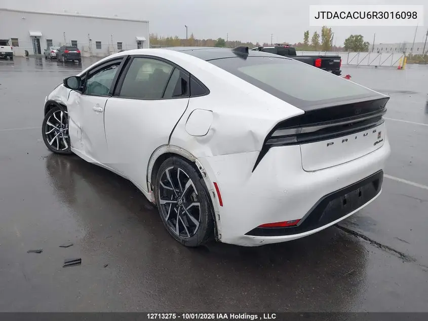 2024 TOYOTA PRIUS VIN JTDACACU6R3016098 — фото 3