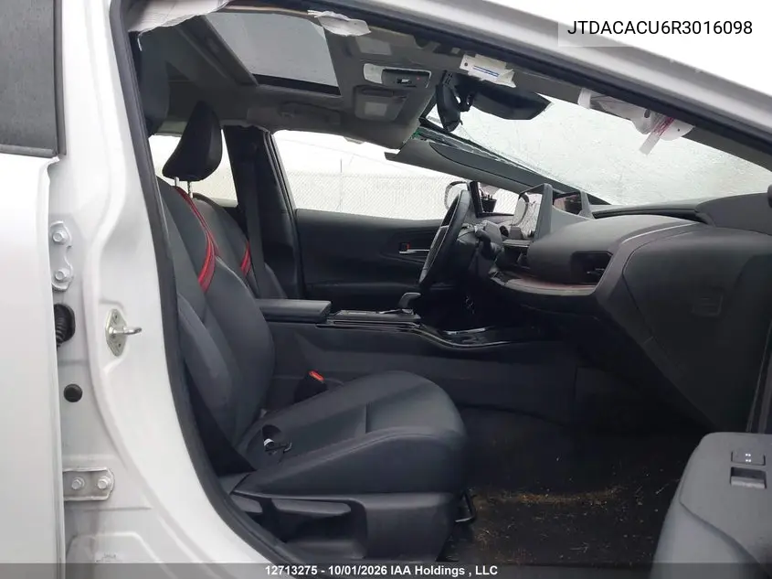 2024 TOYOTA PRIUS VIN JTDACACU6R3016098 — фото 5