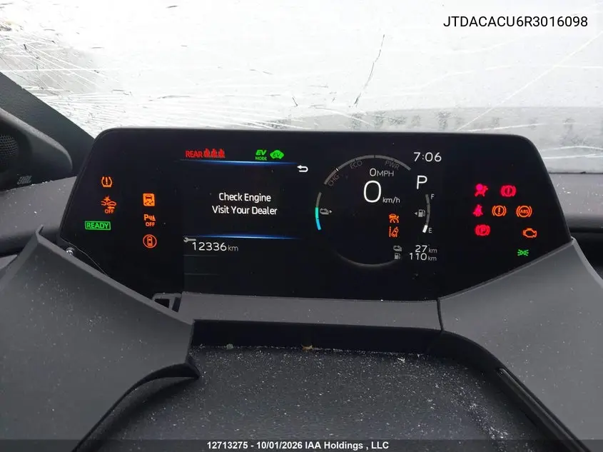 2024 TOYOTA PRIUS VIN JTDACACU6R3016098 — фото 7