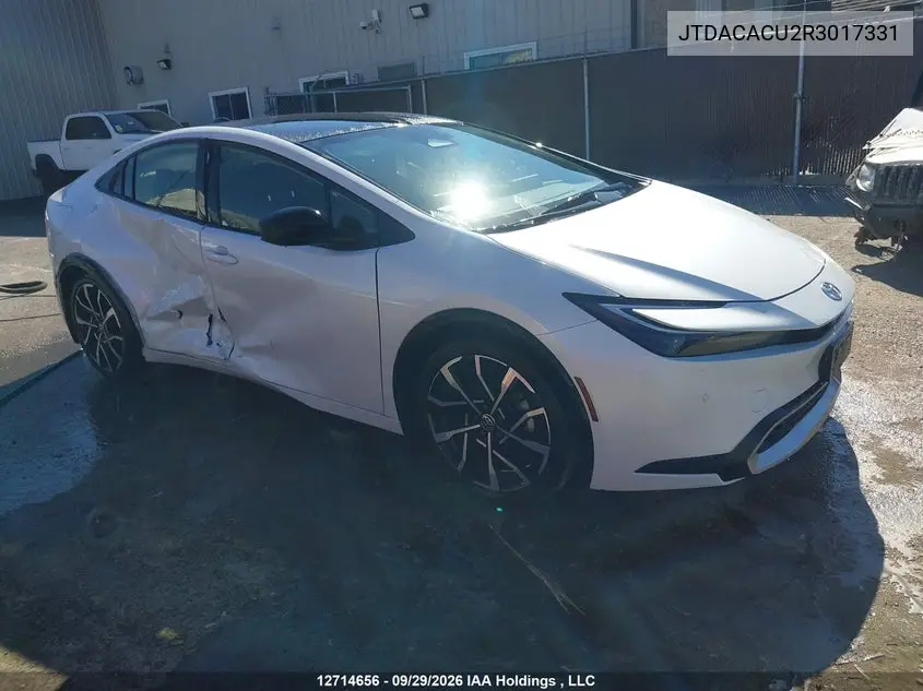TOYOTA PRIUS 2024, VIN JTDACACU2R3017331