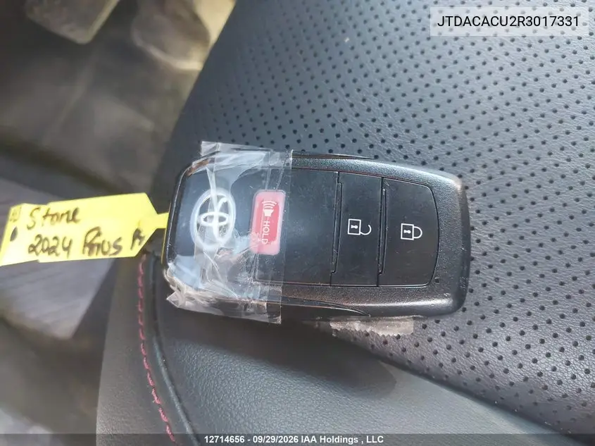 2024 TOYOTA PRIUS VIN JTDACACU2R3017331 — фото 11