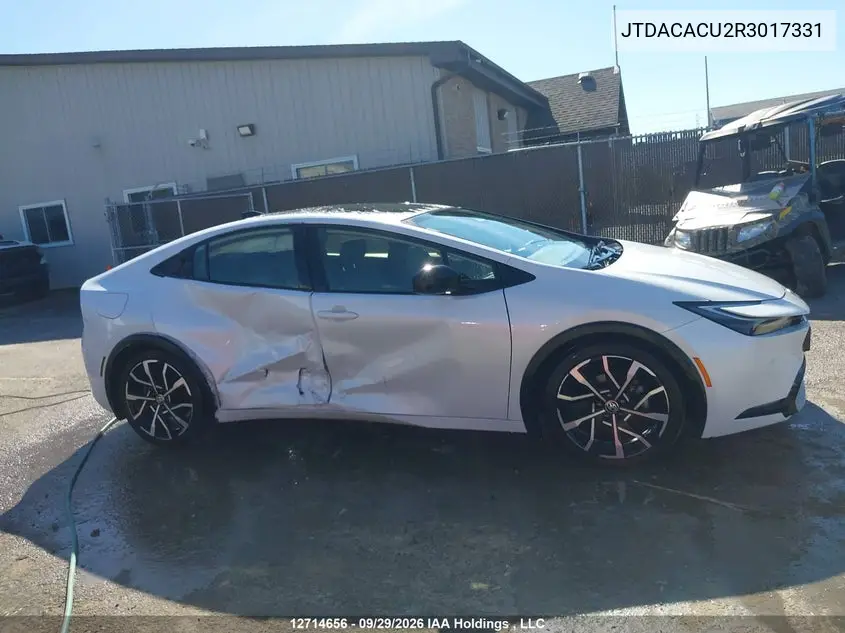 2024 TOYOTA PRIUS VIN JTDACACU2R3017331 — фото 13