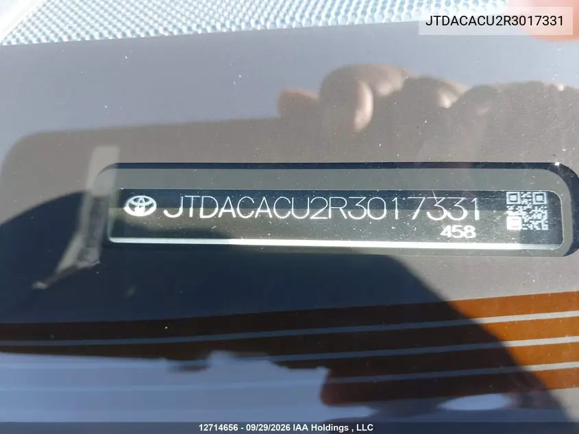 2024 TOYOTA PRIUS VIN JTDACACU2R3017331 — фото 19