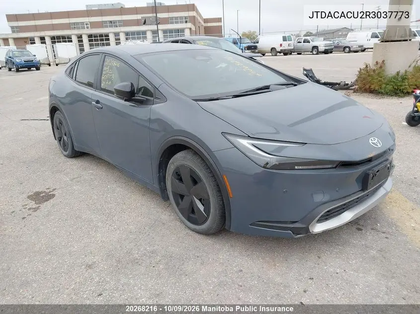 TOYOTA PRIUS 2024, VIN JTDACACU2R3037773