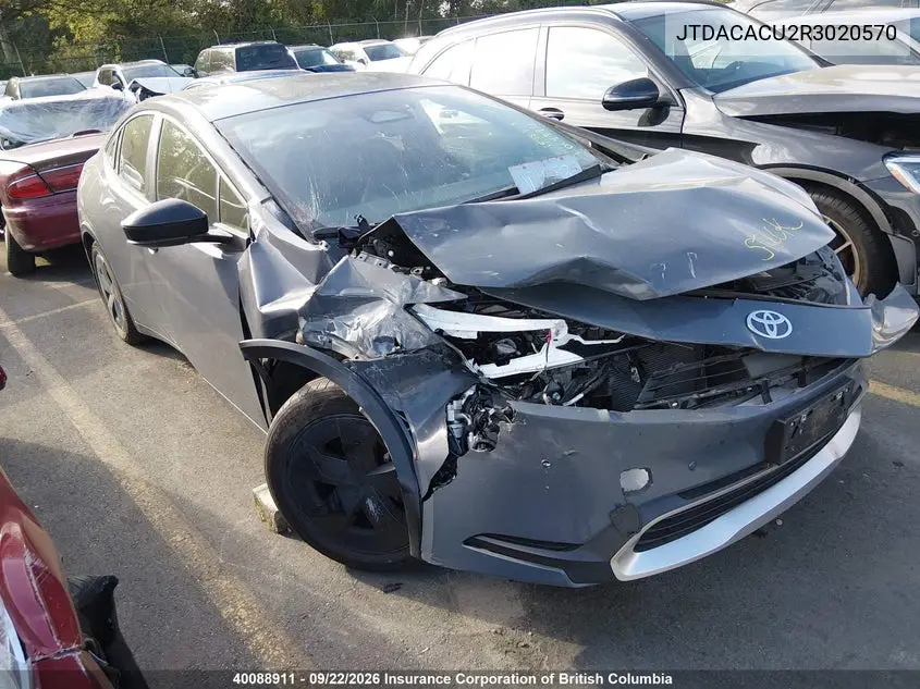 TOYOTA PRIUS 2024, VIN JTDACACU2R3020570