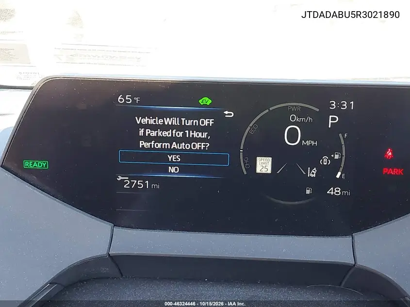 2024 TOYOTA PRIUS VIN JTDADABU5R3021890 — фото 15