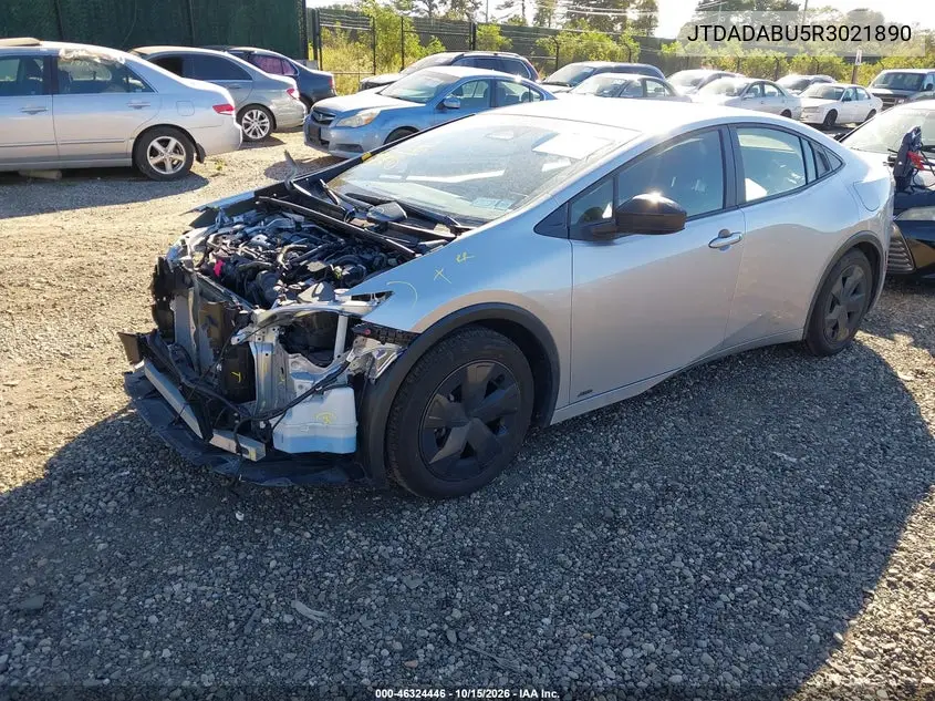 2024 TOYOTA PRIUS VIN JTDADABU5R3021890 — фото 2