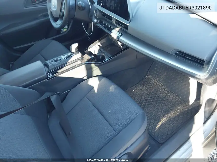 2024 TOYOTA PRIUS VIN JTDADABU5R3021890 — фото 5