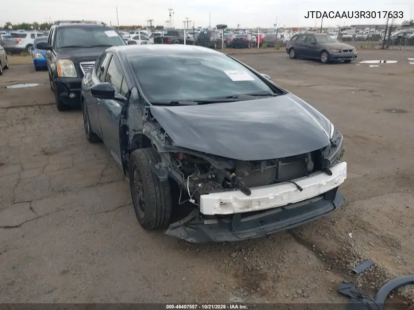 TOYOTA PRIUS 2024, VIN JTDACAAU3R3017633