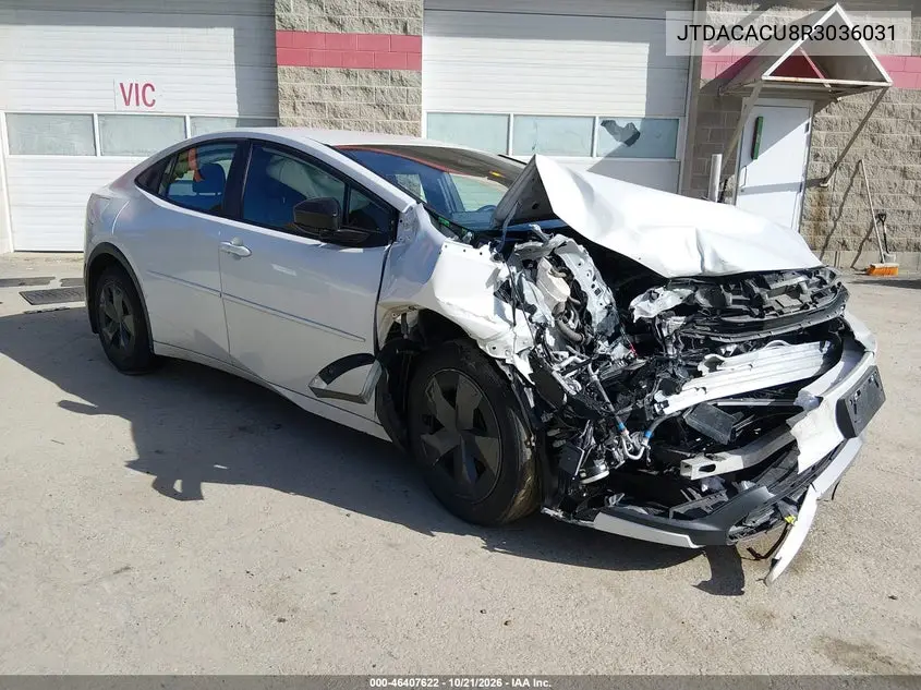TOYOTA PRIUS 2024, VIN JTDACACU8R3036031
