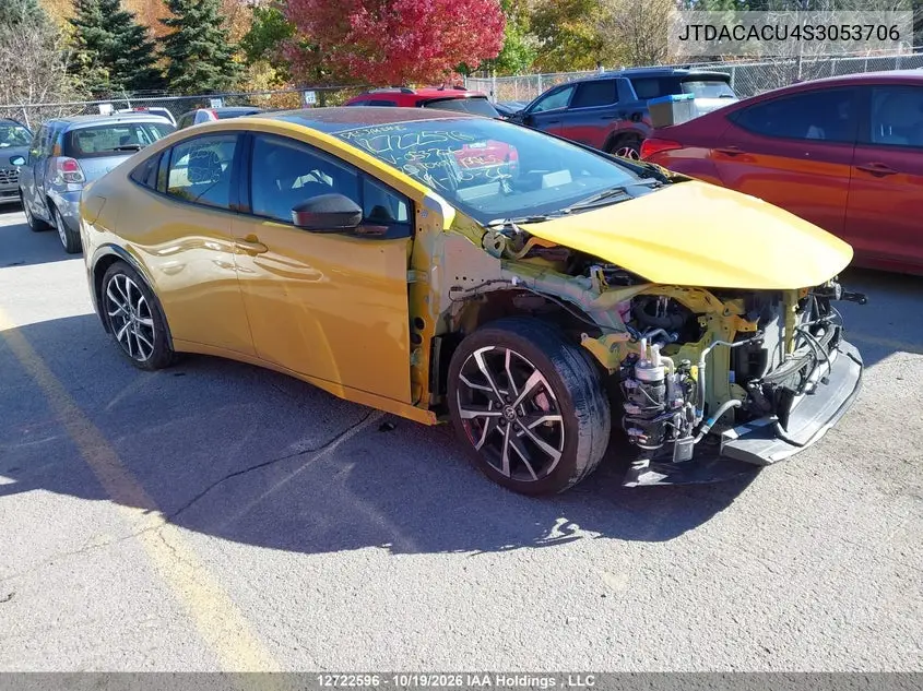 TOYOTA PRIUS 2025, VIN JTDACACU4S3053706