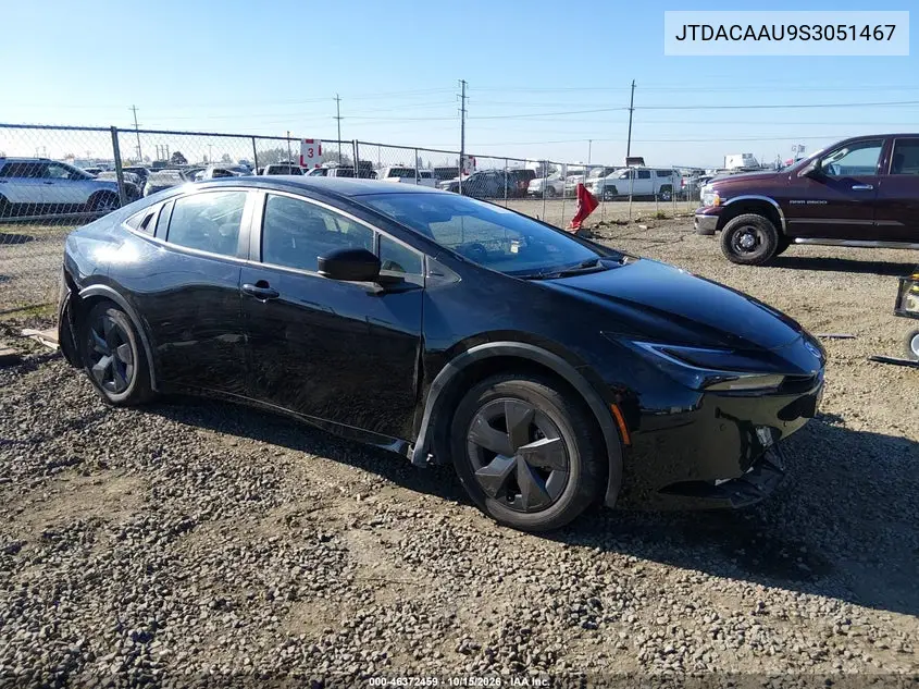 TOYOTA PRIUS 2025, VIN JTDACAAU9S3051467