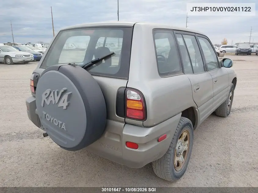 2000 TOYOTA RAV 4 VIN JT3HP10V0Y0241122 — фото 4