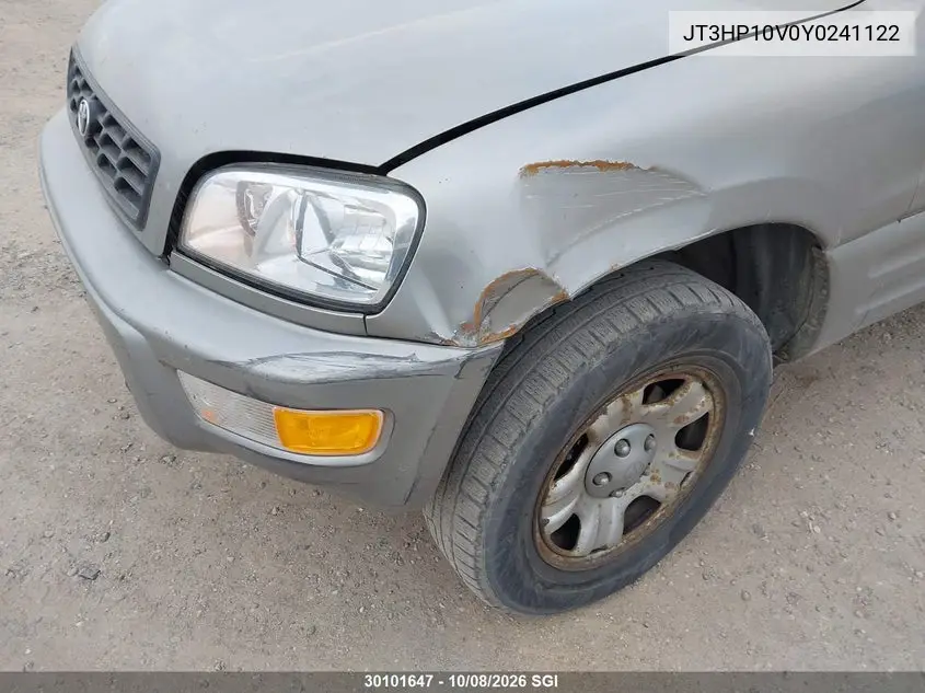 2000 TOYOTA RAV 4 VIN JT3HP10V0Y0241122 — фото 6