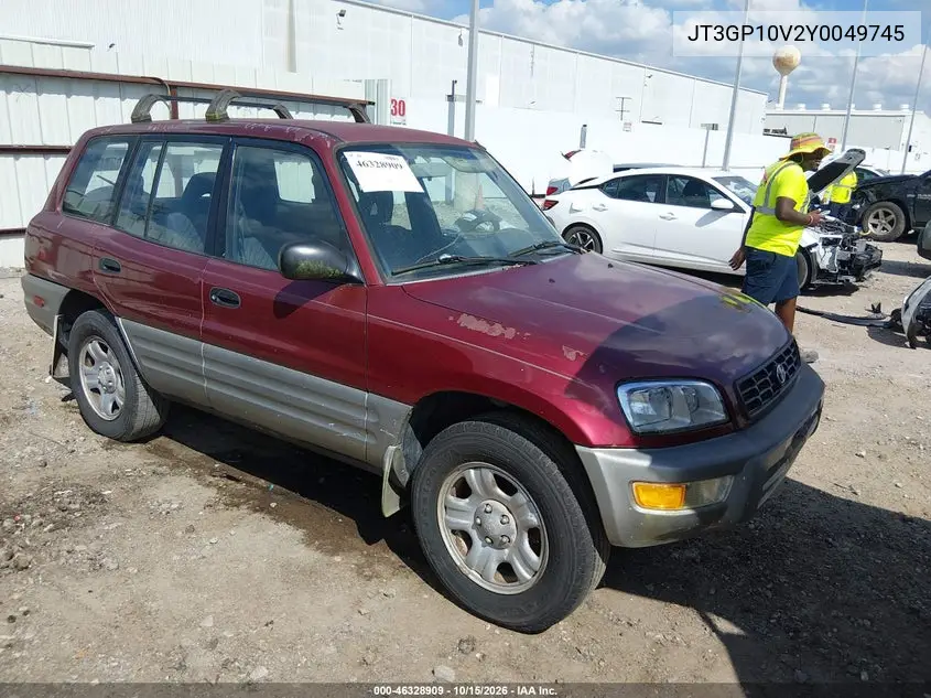 TOYOTA RAV 4 2000, VIN JT3GP10V2Y0049745
