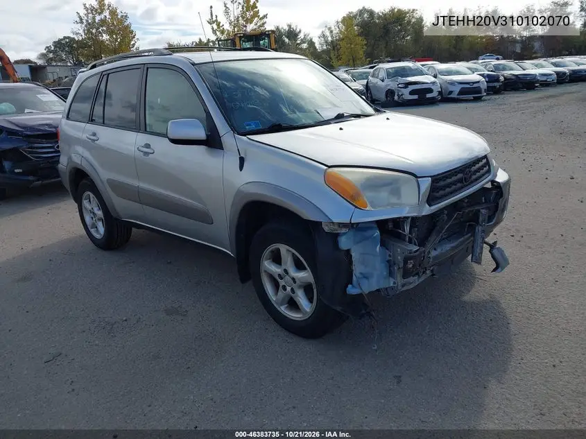 TOYOTA RAV 4 2001, VIN JTEHH20V310102070