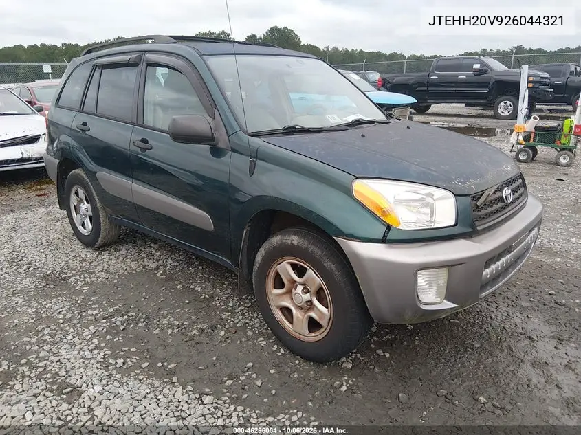 TOYOTA RAV 4 2002, VIN JTEHH20V926044321