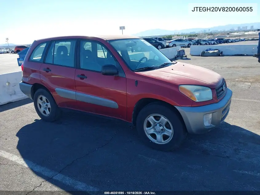 TOYOTA RAV 4 2002, VIN JTEGH20V820060055