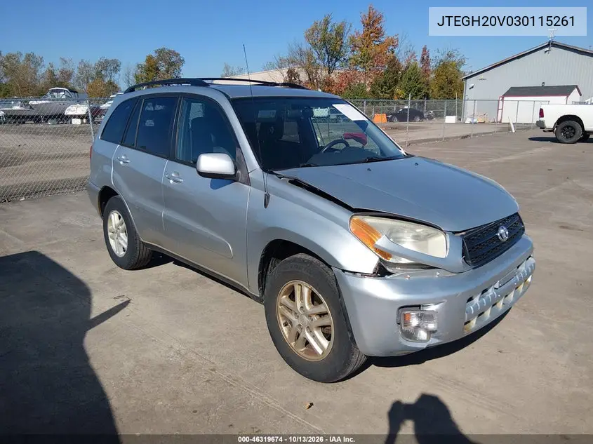 TOYOTA RAV 4 2003, VIN JTEGH20V030115261