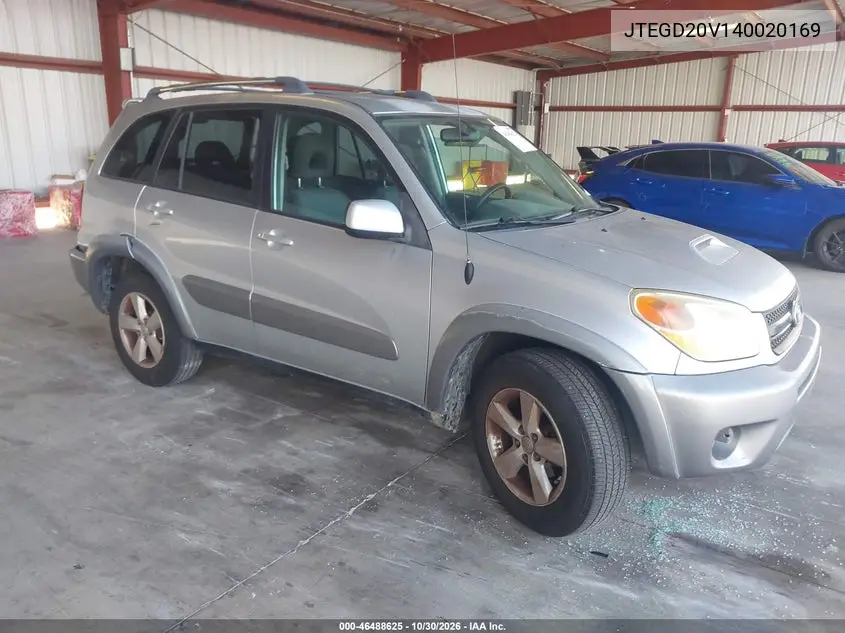 TOYOTA RAV 4 2004, VIN JTEGD20V140020169
