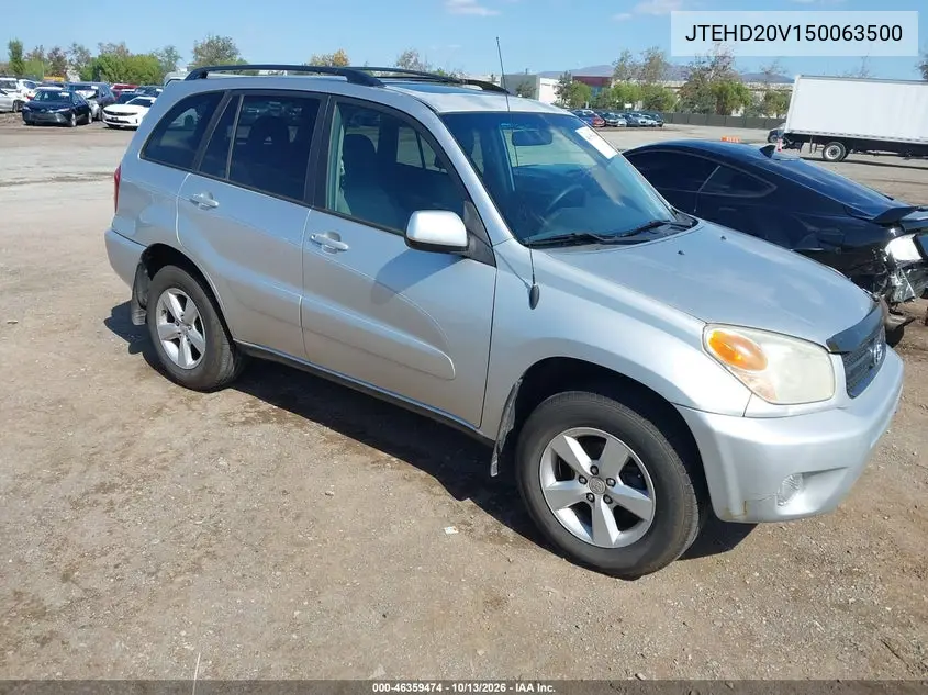 TOYOTA RAV 4 2005, VIN JTEHD20V150063500