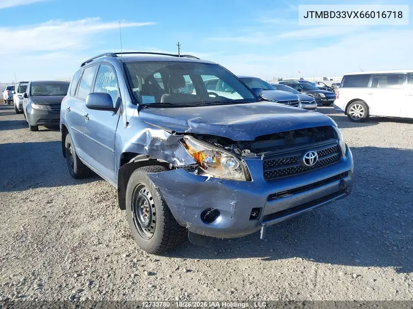 TOYOTA RAV 4 2006, VIN JTMBD33VX66016718