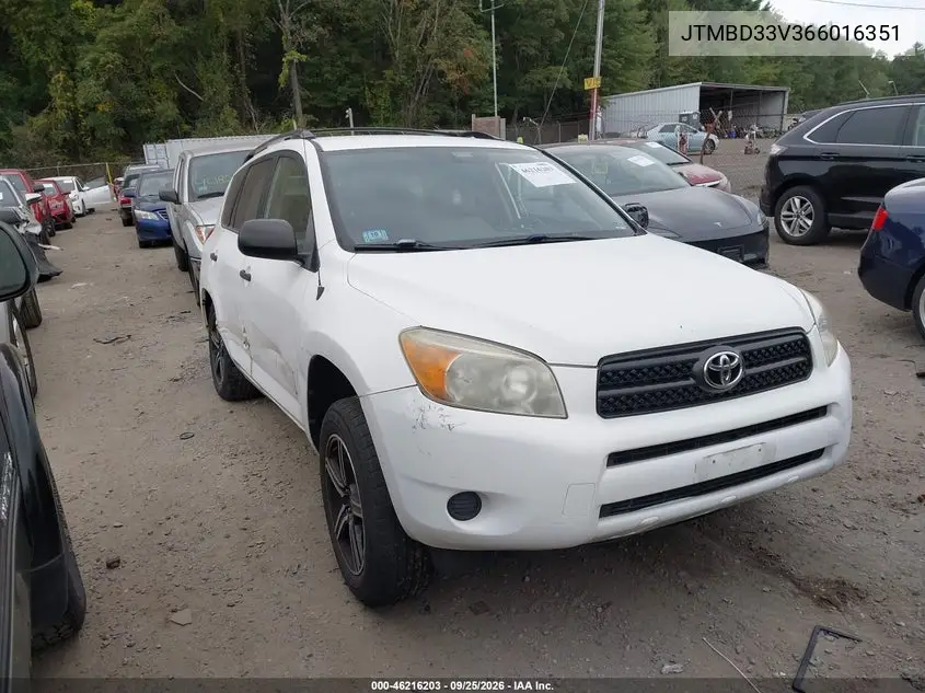 TOYOTA RAV 4 2006, VIN JTMBD33V366016351