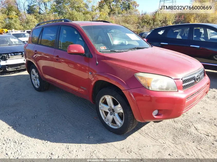 TOYOTA RAV 4 2006, VIN JTMBD32V766000669