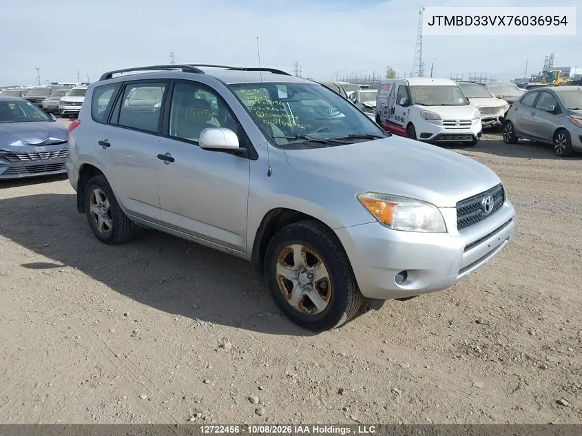 TOYOTA RAV 4 2007, VIN JTMBD33VX76036954