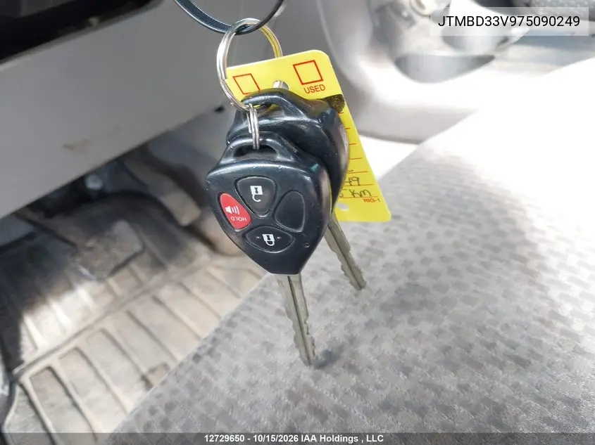 2007 TOYOTA RAV 4 VIN JTMBD33V975090249 — фото 11