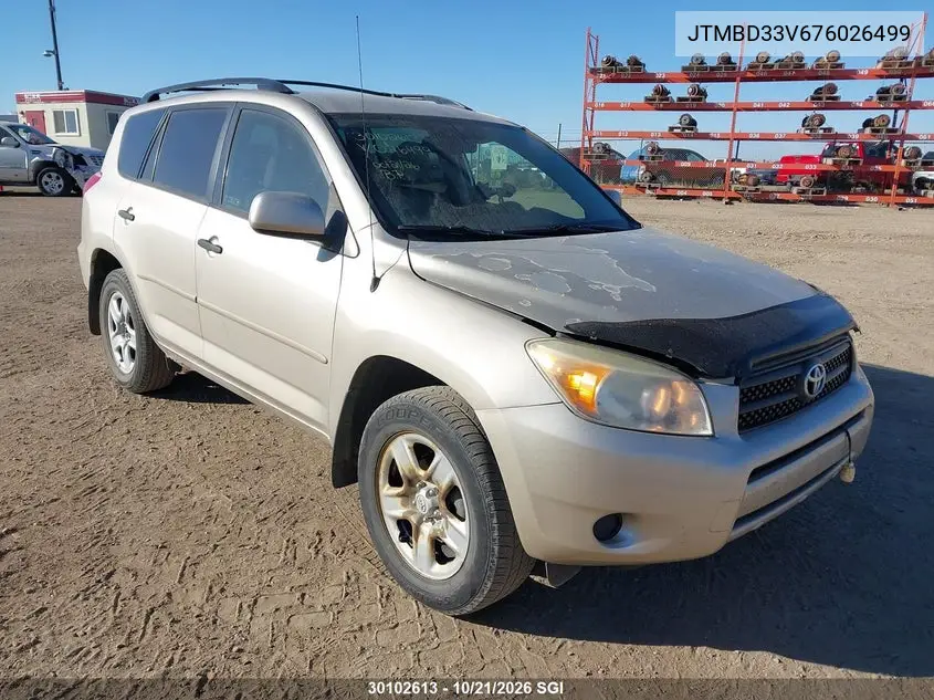TOYOTA RAV 4 2007, VIN JTMBD33V676026499