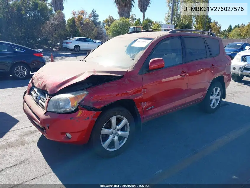 2007 TOYOTA RAV 4 VIN JTMBK31V276027576 — фото 2